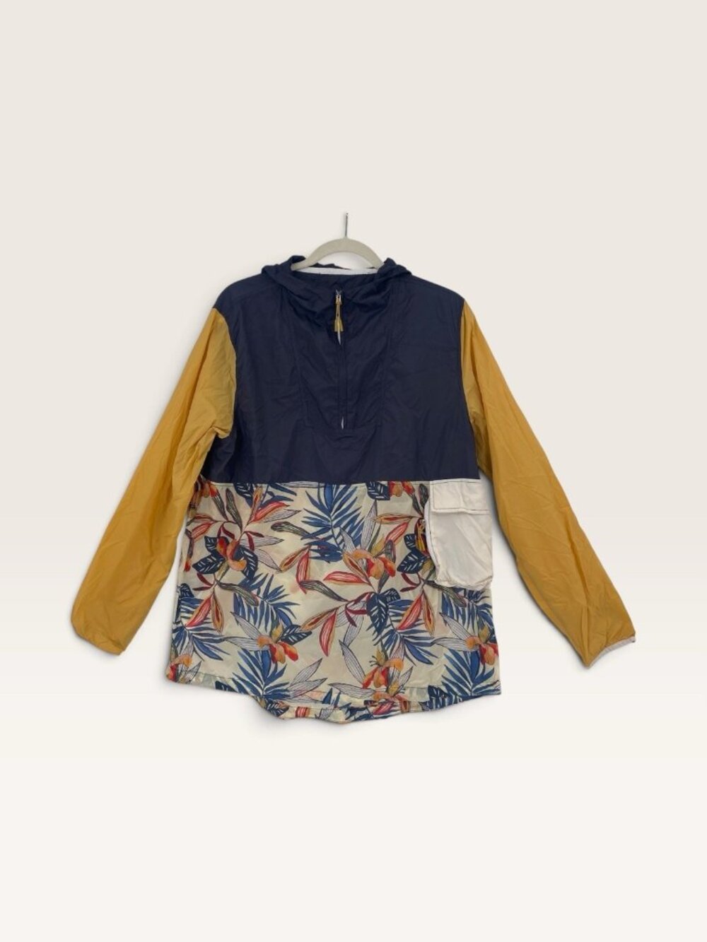 Nani Women's Size XL Sport Colorblock Floral Packable Windbreaker Hoodie